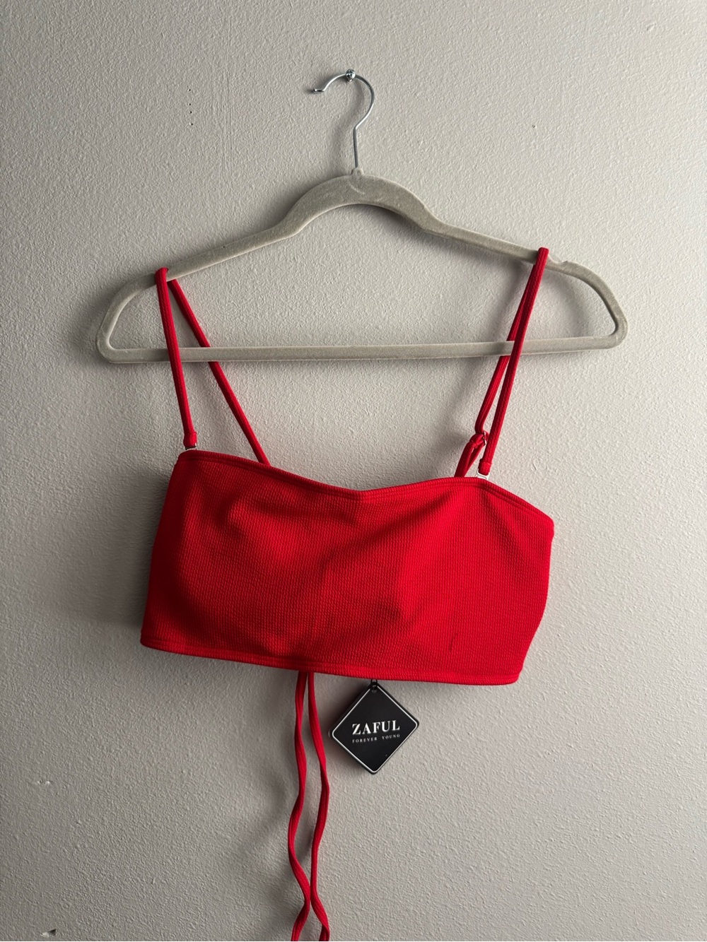 Zaful Bright Red Strappy Bikini